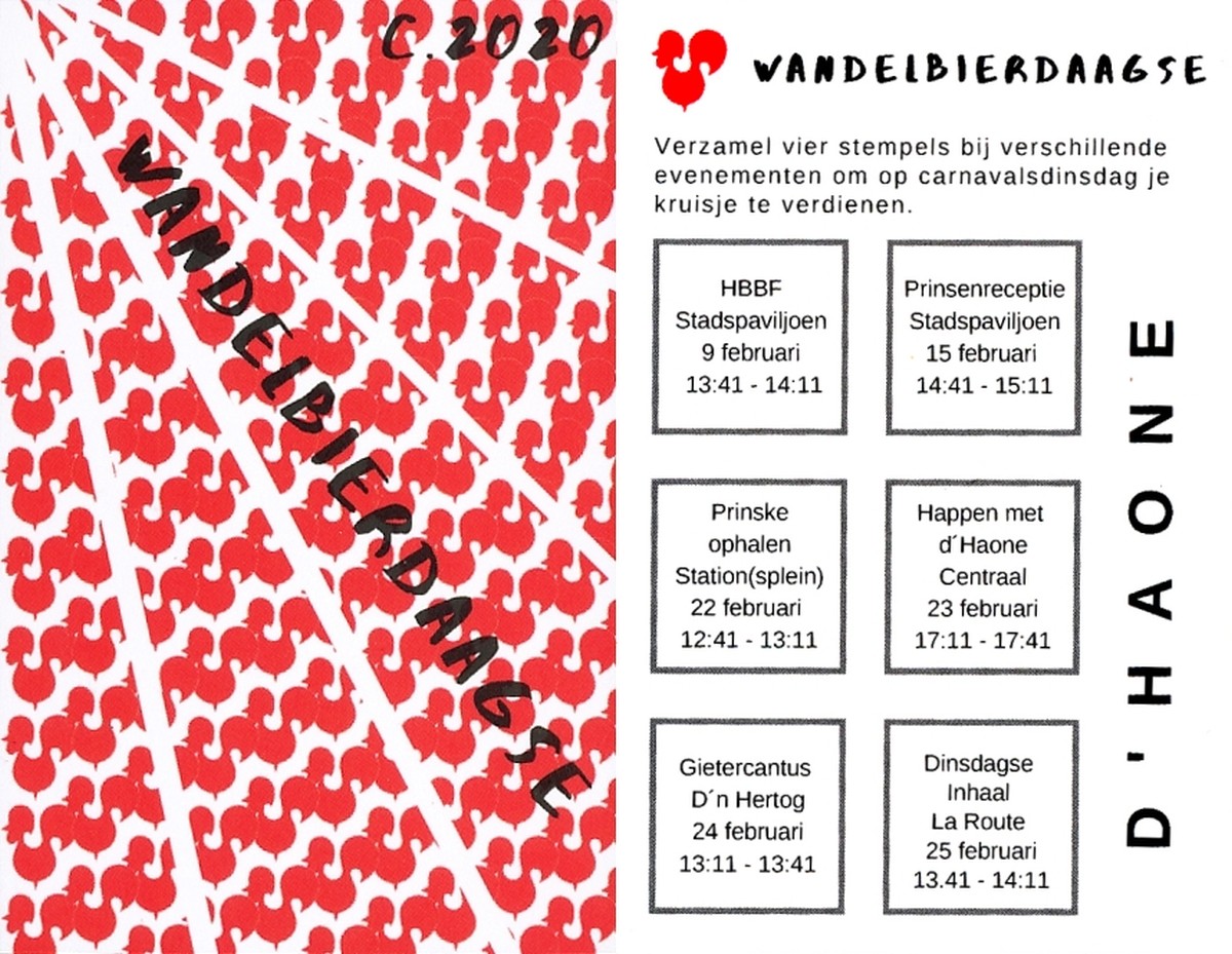 2020 Wandelbierdaagsekaart